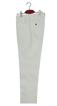 Cotton Twill White Sta Press Mod Trouser