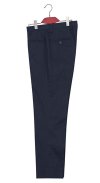 Cotton Twill Navy Blue Sta Press Mod Trouser