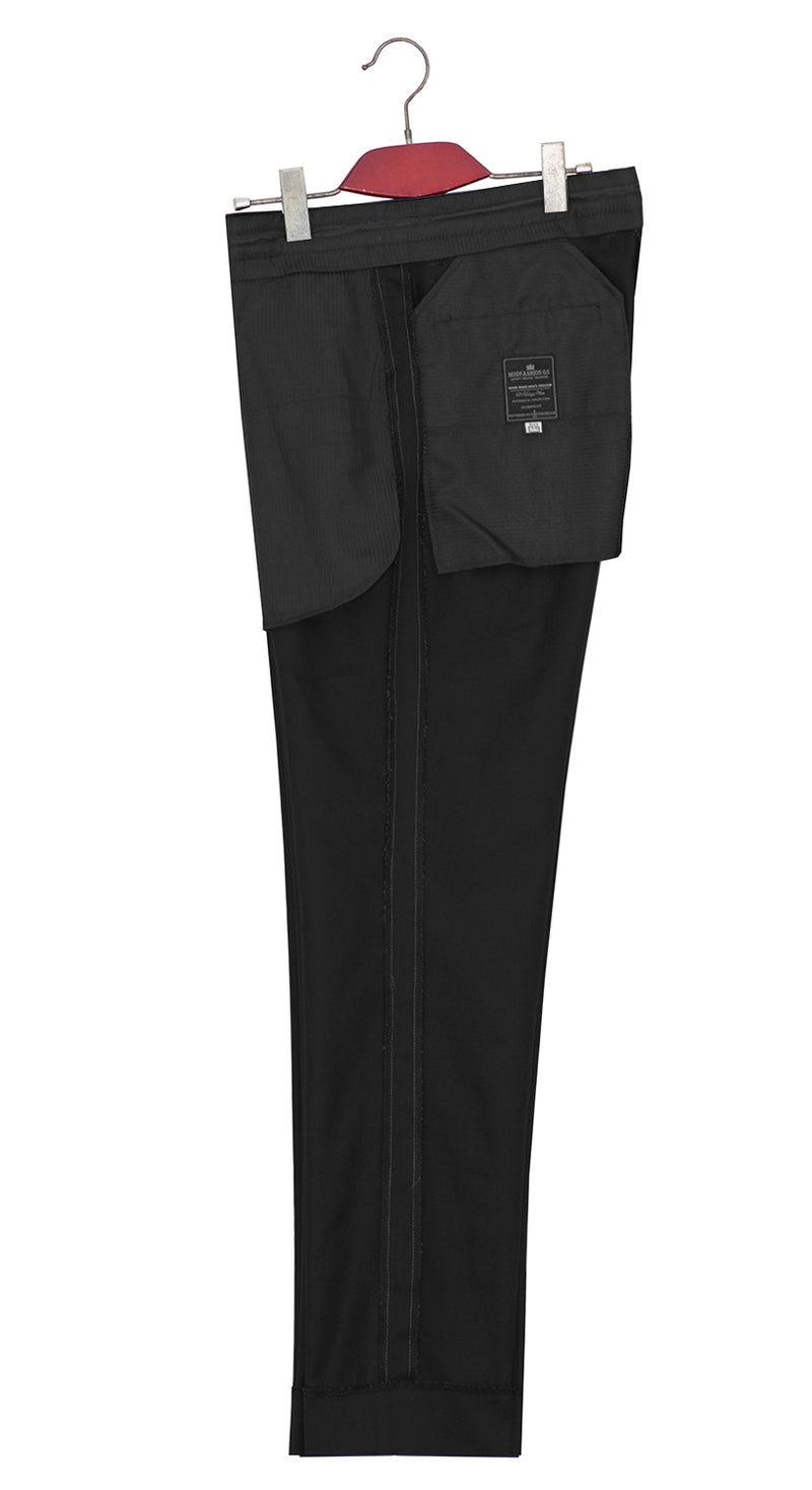 Cotton Twill Black Sta Press Mod Trouser