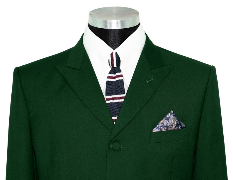 Paul Weller Peak Lapel 4 Button Green Mod Suit