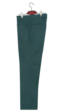 Cotton Twill Pine Green Sta Press Mod Trouser