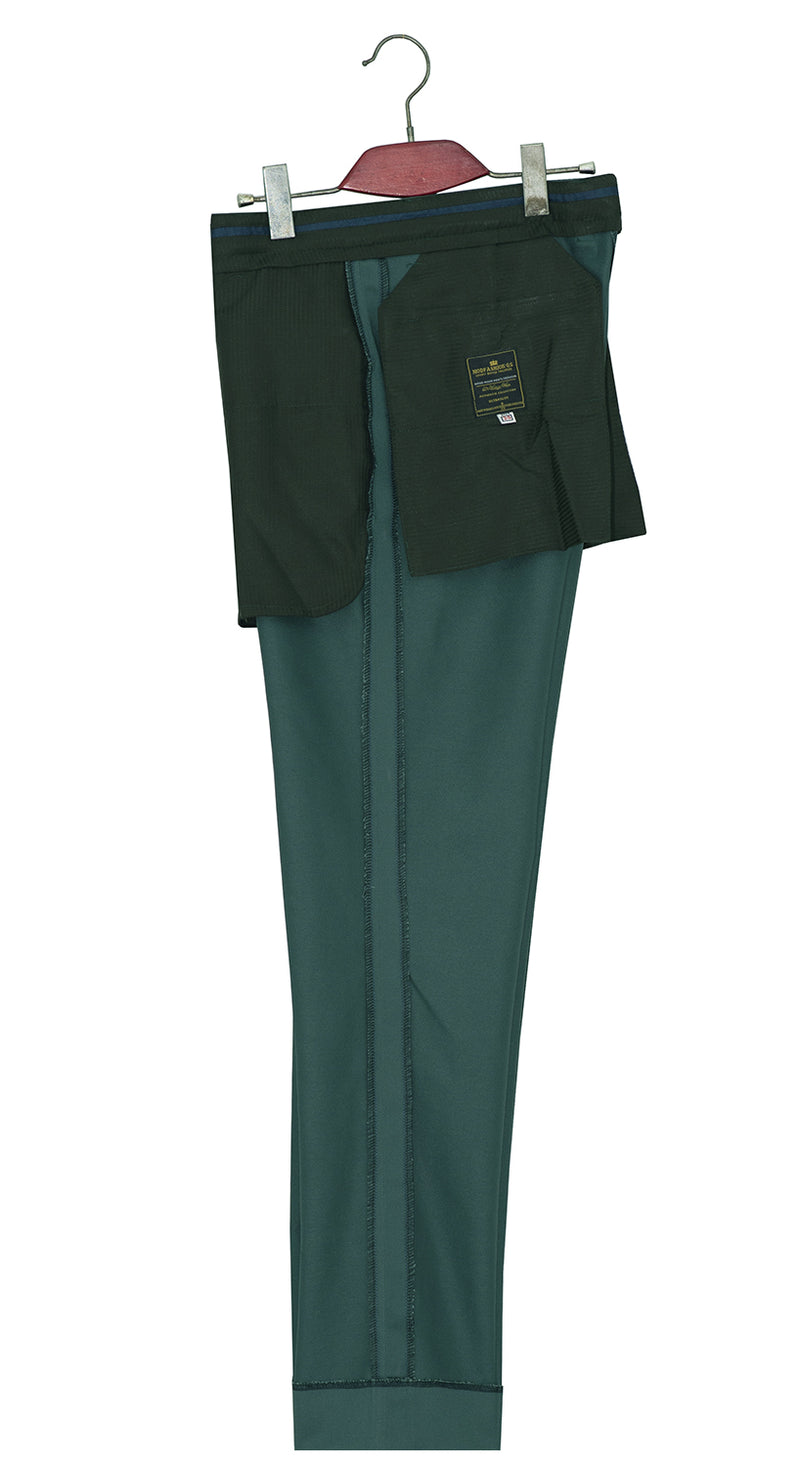 Cotton Twill Pine Green Sta Press Mod Trouser