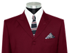 Paul Weller Peak Lapel 4 Button Burgundy Wine Mod Suit