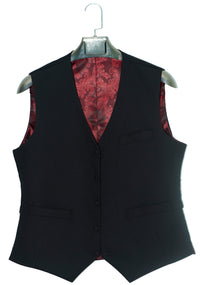 SALE Classic Black V Cut Waistcoat (40 Regular)