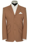 SALE John Steel Tawny Brown Peak Lapel 3 Button Mod Blazer (40 Regular)