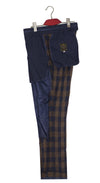 Rick Buckler Buffalo Check Brown 3 Button Mod Suit