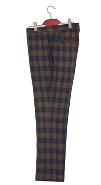 Rick Buckler Buffalo Check Brown Mod Trouser