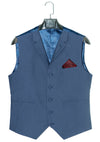 Carolina Blue Notch Lapel Waistcoat