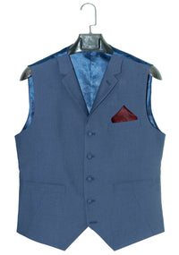 SALE Carolina Blue Notch Lapel Waistcoat (40 Regular)