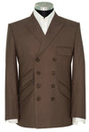 Ray Davies Chocolate Brown Peak Lapel 4/8 Double Breasted Mod Blazer