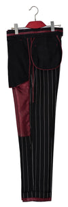 SALE Classic White Striped in Black Pinstripe Mod Trouser (Waist 38, I.L. 30)