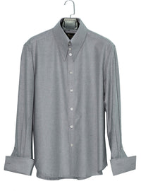 Spearpoint Tab Long Collar Light Grey Mod Shirt