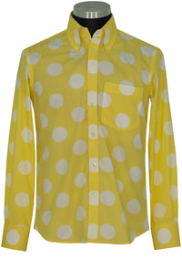 Daffodil Yellow Polka Dot Mod Shirt