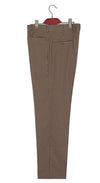 Classic Brown Gingham Check Mod Trouser