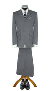 Weller Grey Peak Lapel 4 Button Mod Suit