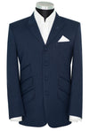 John Steel Midnight Blue Peak Lapel 4 Button Mod Blazer