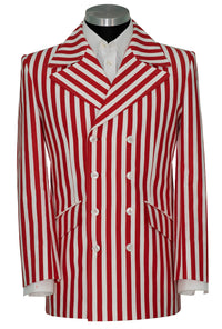 The Kings Red Stripe in White 4/8 Double Breasted Mod Blazer