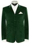 SALE John Steel Sapphire Green Velvet 4 Button Mod Blazer (40 Regular)