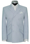 Weller Sky Stripe 3/6 Double Breasted Mod Blazer