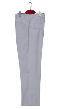 1960's Mod Style Sky Blue Striped Summer Mod Trouser