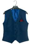 SALE Yale Blue V Cut Waistcoat (40 Regular)