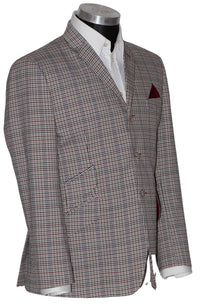 Bob Henrit Gun Club Check Grey Mod Blazer