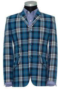 Steve Marriott Classic Blue Madras Check Mod Blazer