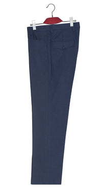 Pure Cashmere Wool Midnight Blue Mod Trouser