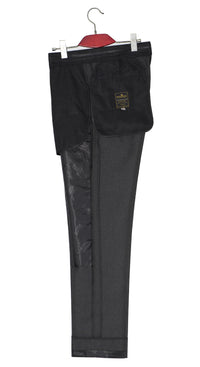 David Waller Cashmere Wool Charcoal Mod Trouser