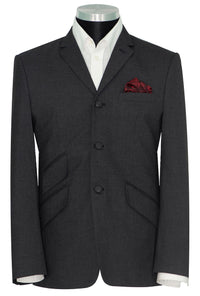 Tony Hick 3 Button Tailored Charcoal Mod Blazer