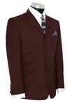 Paul Weller Peak Lapel 4 Button Chocolate Brown Mod Suit