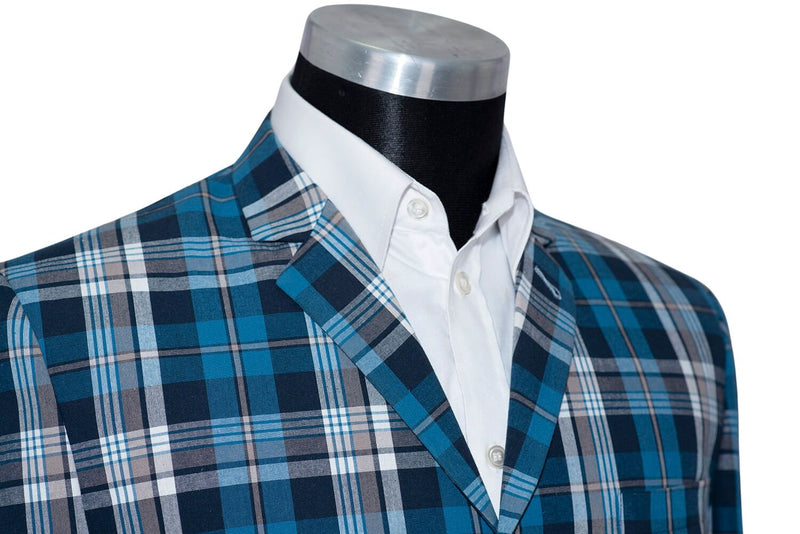 Steve Marriott Classic Blue Madras Check Mod Blazer