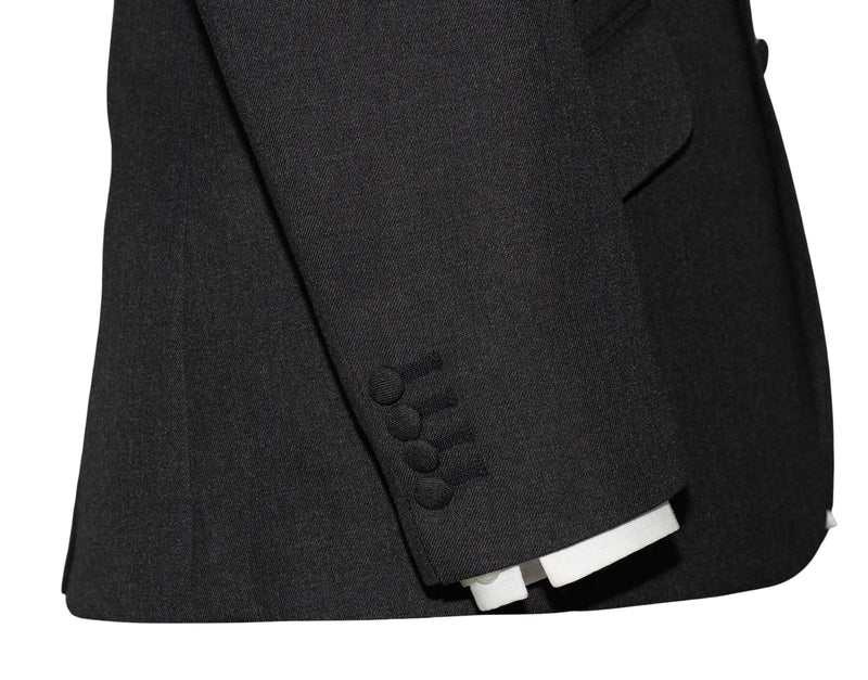 Allan Clarke Cashmere Wool Charcoal Mod Blazer