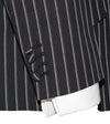 SALE Weller White Stripe in Black Peak Lapel 4 Button Mod Suit (40 Regular, Trouser 34, I.L.30)