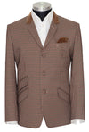 Brian Jones Brown Gingham Check Mod Blazer