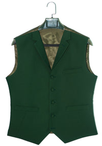 Green Notch Lapel Waistcoat