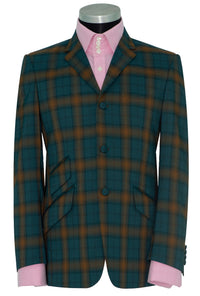 Jeff Beck Green Check Tailored Mod Blazer