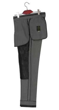 Grey Herringbone Mod Trouser