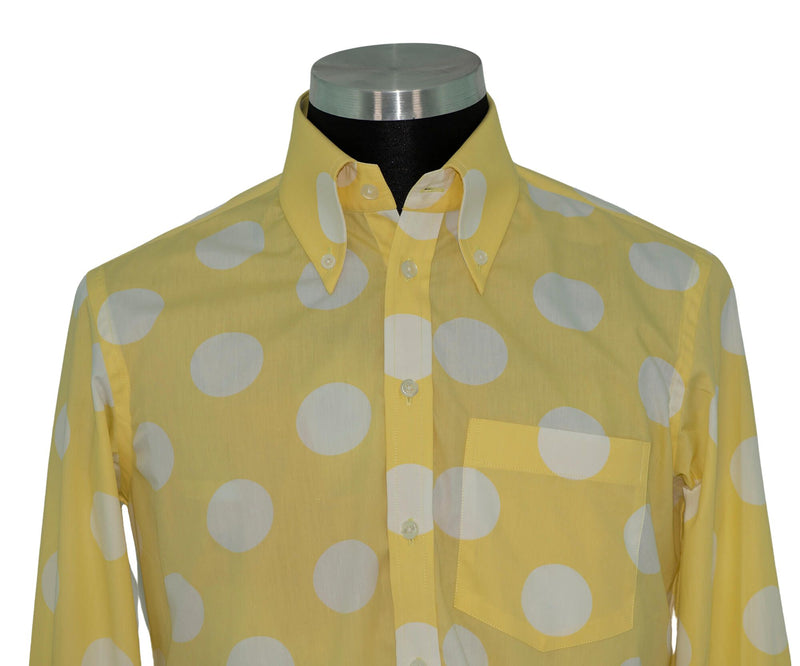 Daffodil Yellow Polka Dot Mod Shirt