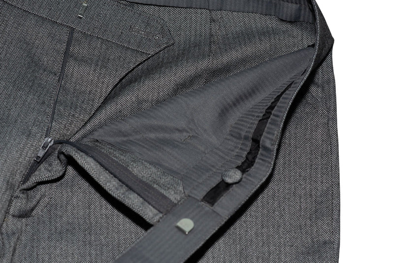 Grey Herringbone Mod Trouser