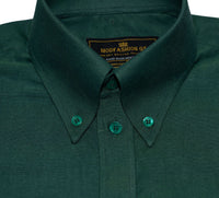 Oxford Cotton Green Button Down High Collar Mod Shirt