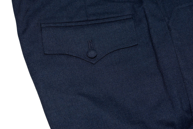 Pure Cashmere Wool Midnight Blue Mod Trouser