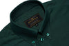 Oxford Cotton Green Button Down High Collar Mod Shirt