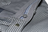 Tailored 60's Retro Houndstooth Grey Mod Trouser