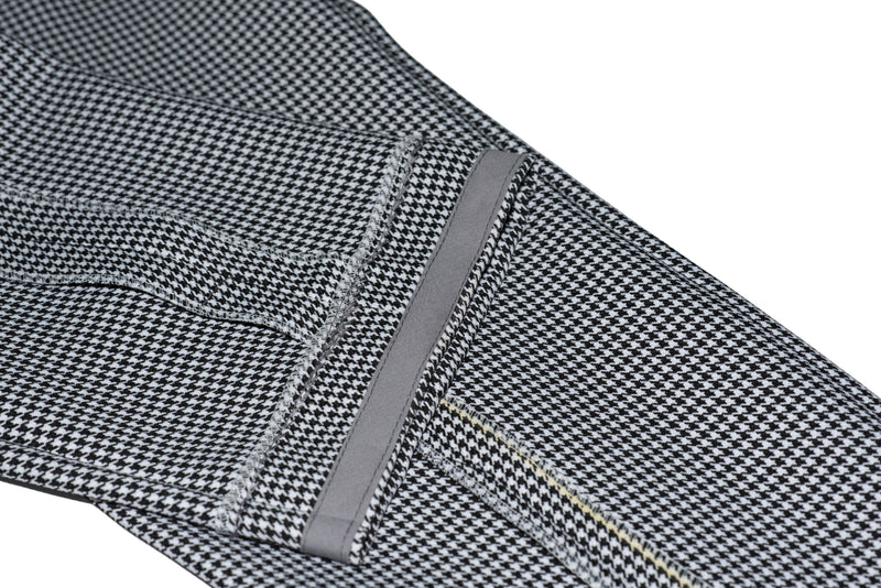 Tailored 60's Retro Houndstooth Grey Mod Trouser