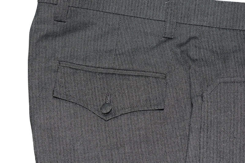 Grey Herringbone Mod Trouser