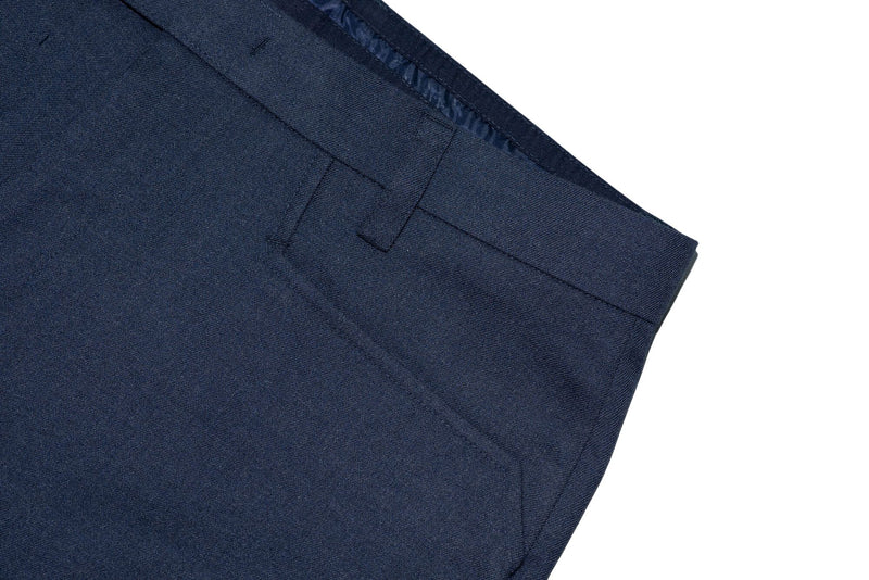 Pure Cashmere Wool Midnight Blue Mod Trouser