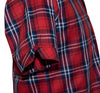 Button Down Red Check Men's Mod Shirt