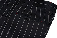 Classic White Striped in Black Pinstripe Mod Trouser