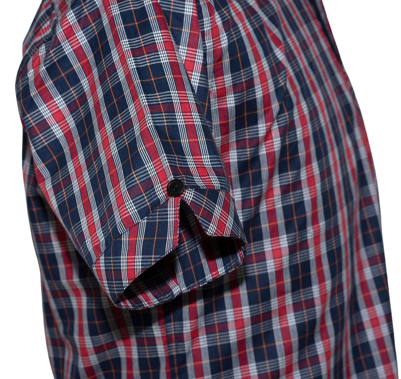 Button Down Red & Navy Check Mod Shirt